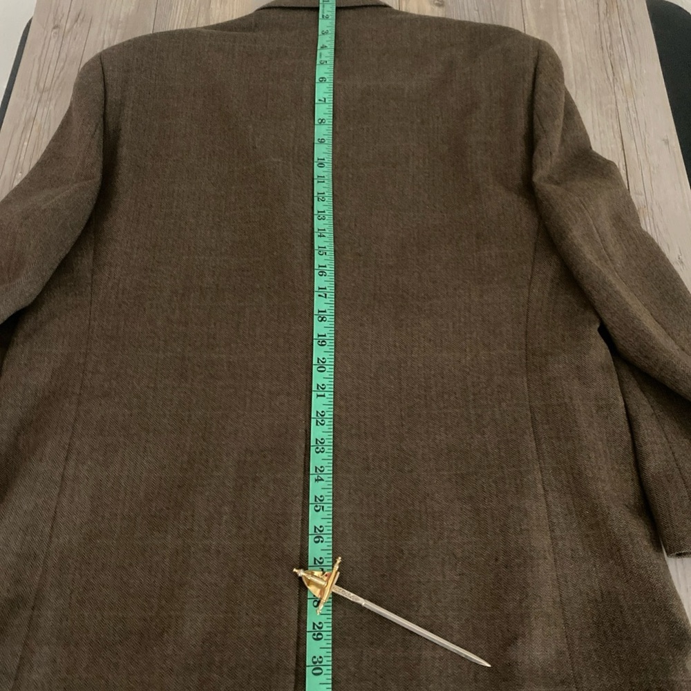 Lauren Ralph Lauren Sport Coat Blazer Mens Herringbone Pure Laine Wool 44R - Picture 14 of 14